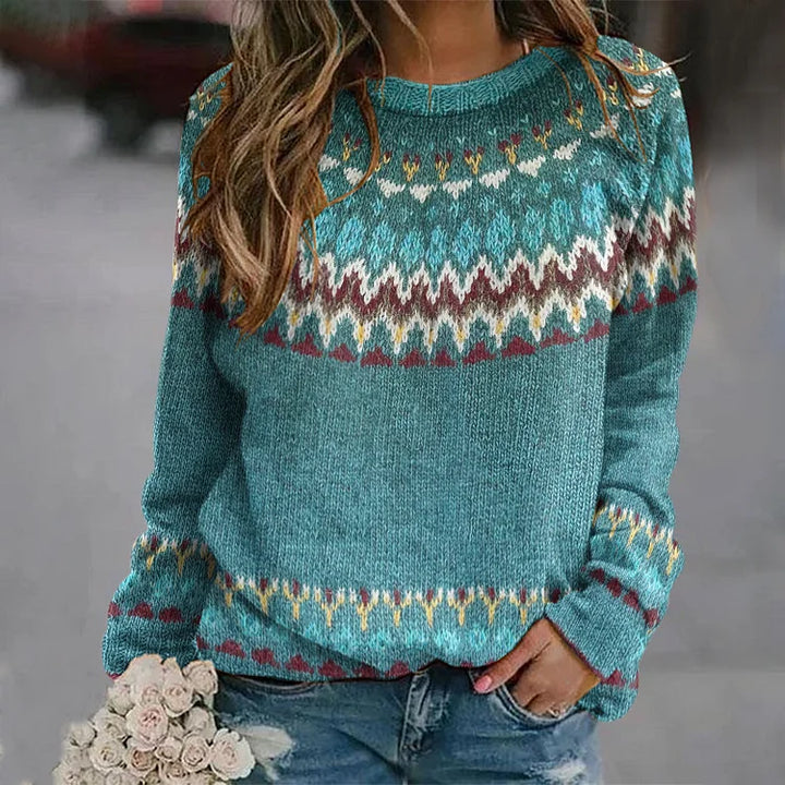 Regina | Retro Wave Patterned Jumper
