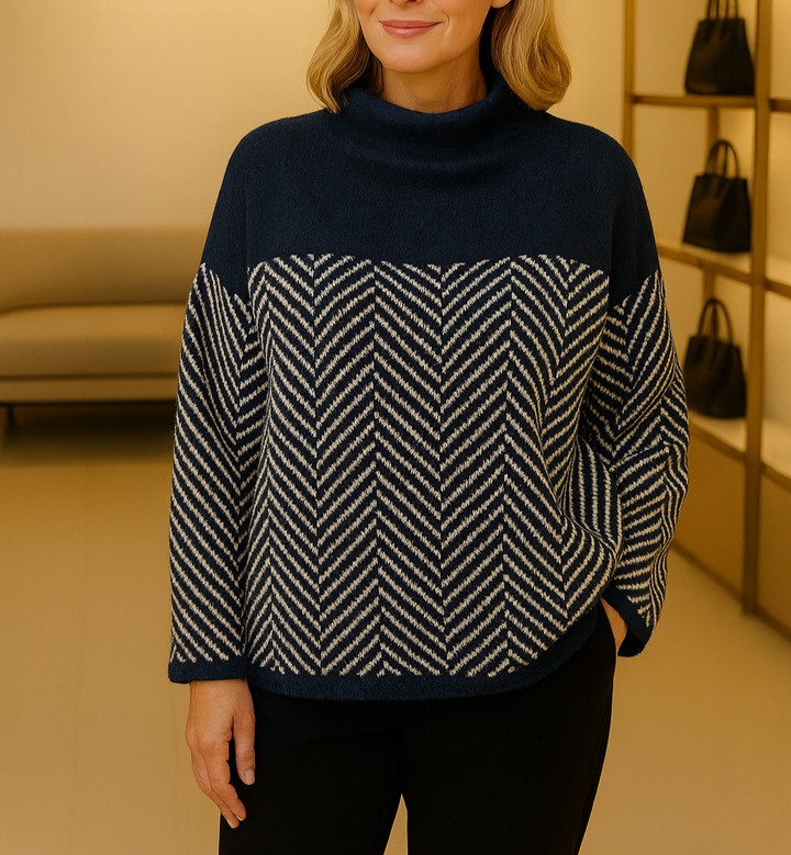 Norah | High-Neck Cotton Jumper