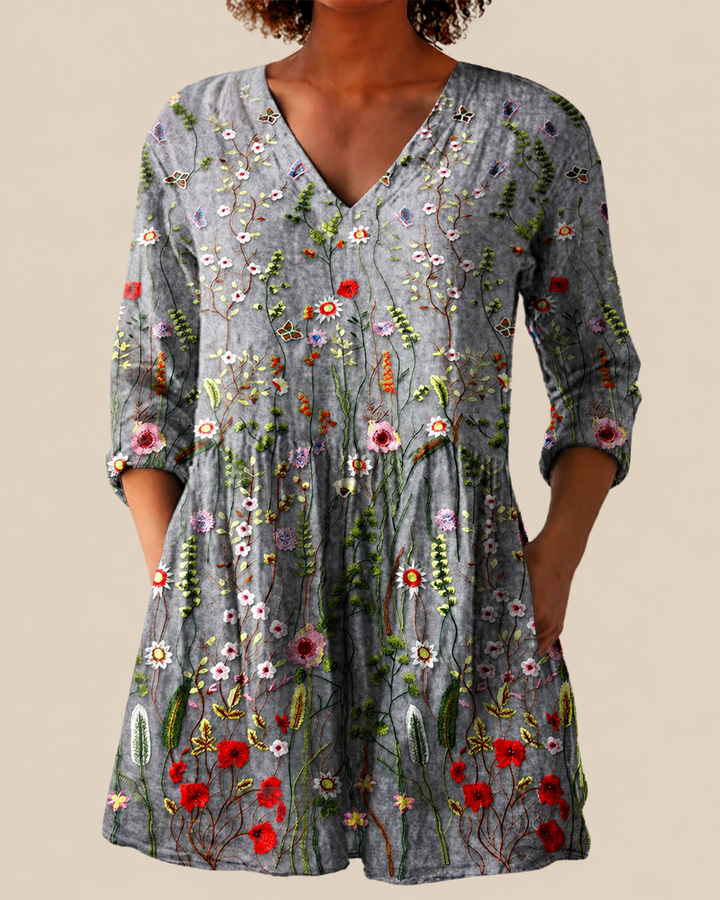 Sloane | Long Blouse with a Bold Print