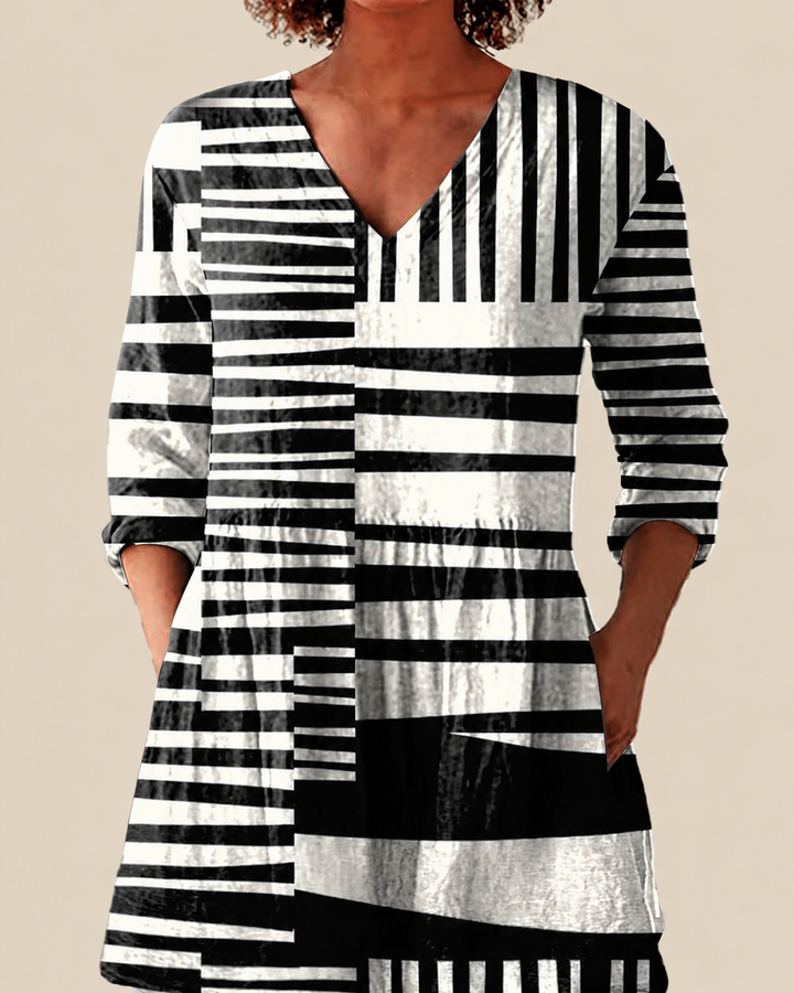 Quinn | Long Blouse with a Bold Print