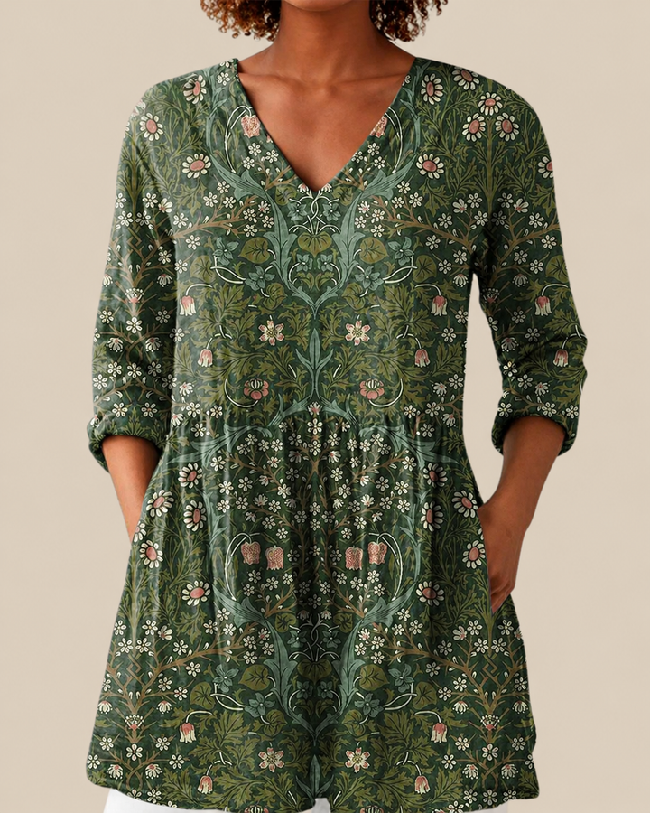 Skye | Long Blouse with a Bold Print
