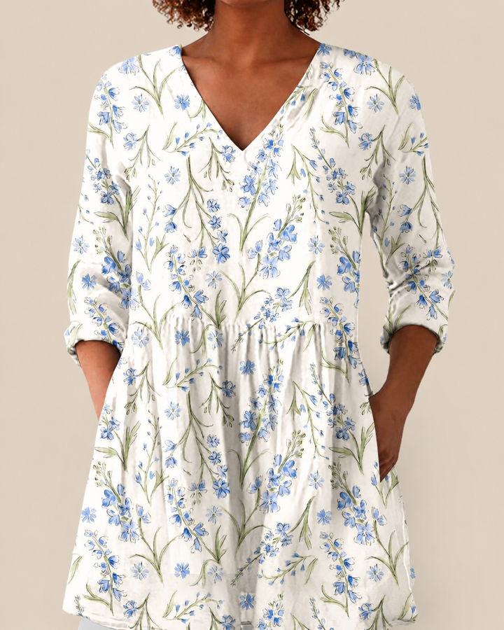 Brielle | Long Blouse with a Bold Print