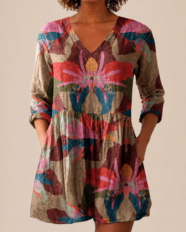 Alina | Long Blouse with a Bold Print
