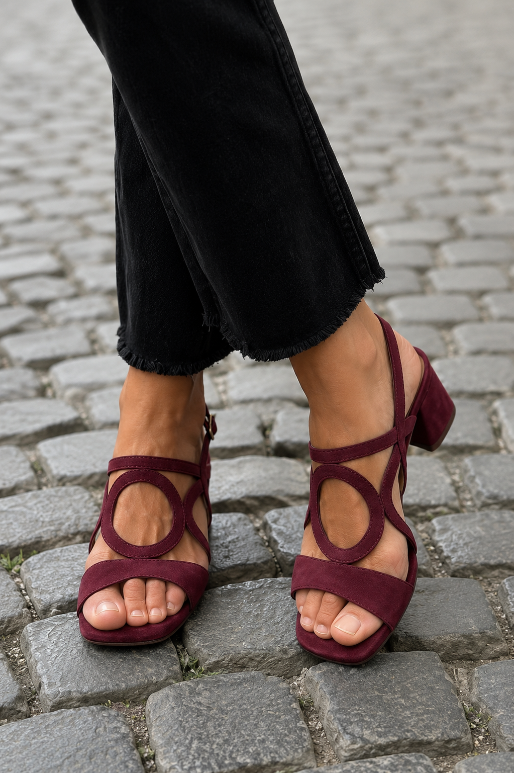 Valentina | Vibrant Heeled Sandals in Orange & Pink