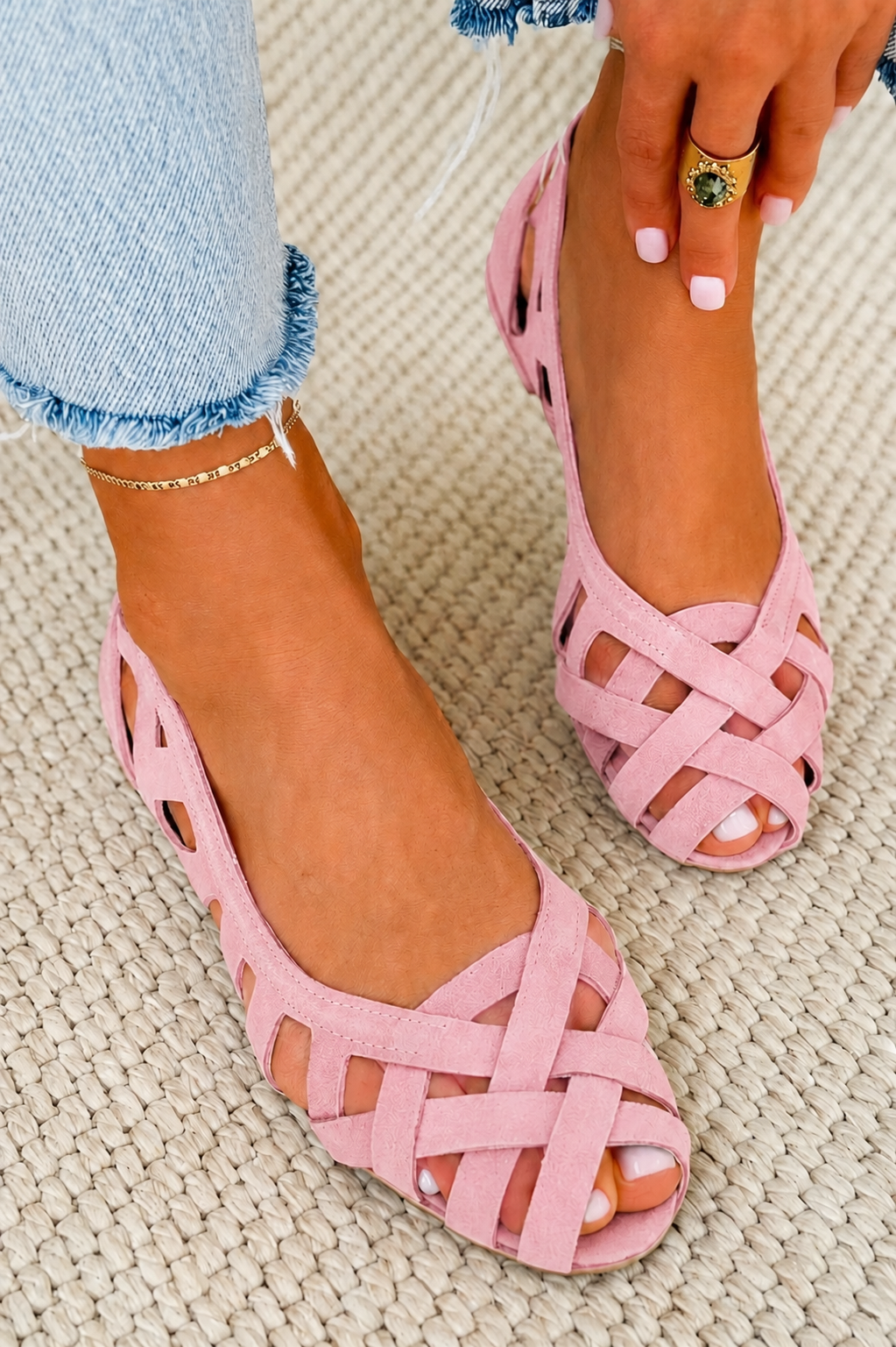 Caterina | Colourful Woven Sandals in Purple