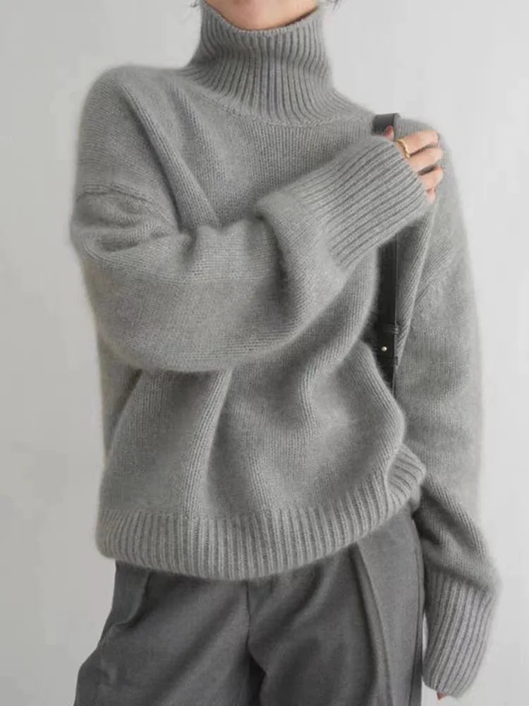 Amaya | Luxury Cashmere Roll-Neck Jumper