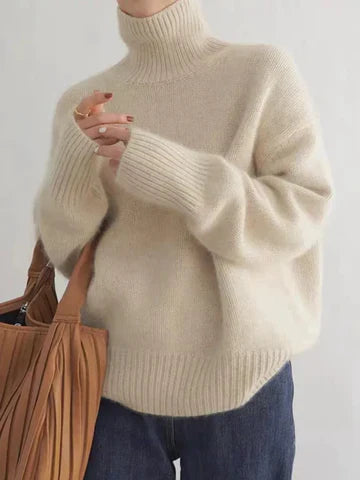 Amaya | Luxury Cashmere Roll-Neck Jumper