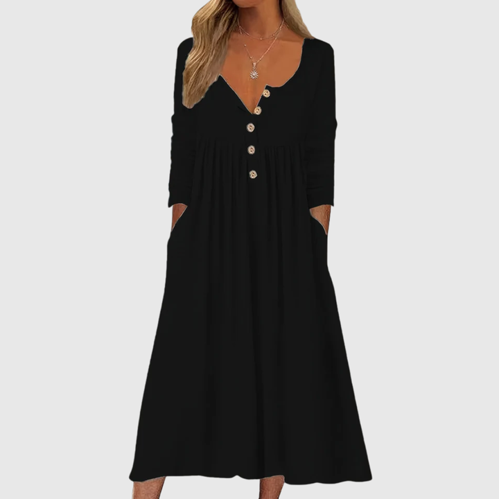 Zara | Front-Button Midi Dress