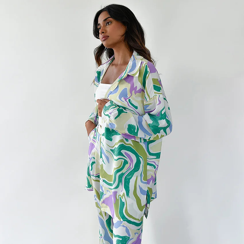 Zyra | Bold Swirl Print Set