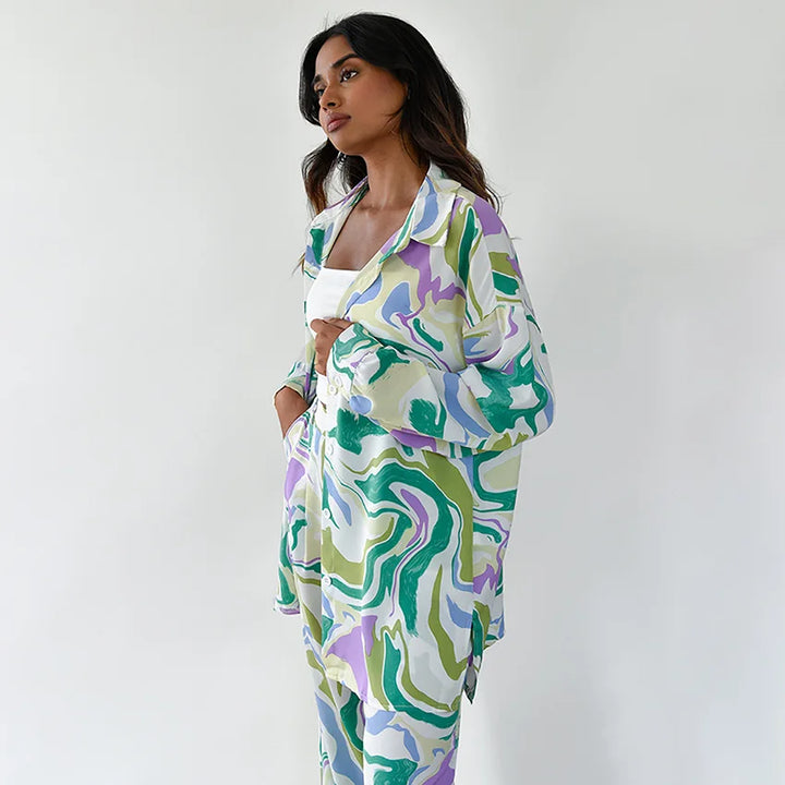 Zyra | Bold Swirl Print Set