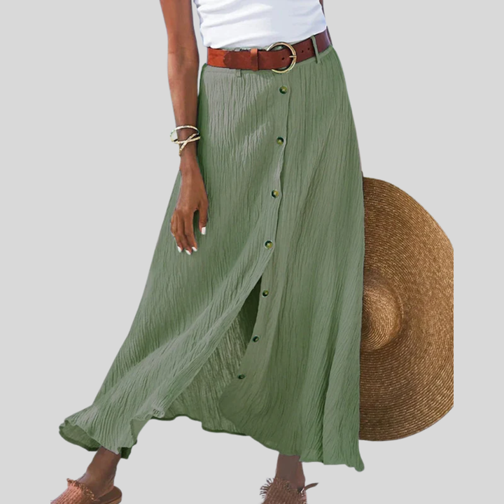 Syndy | Flowing Buttoned Skirt
