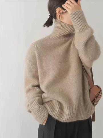 Amaya | Luxury Cashmere Roll-Neck Jumper