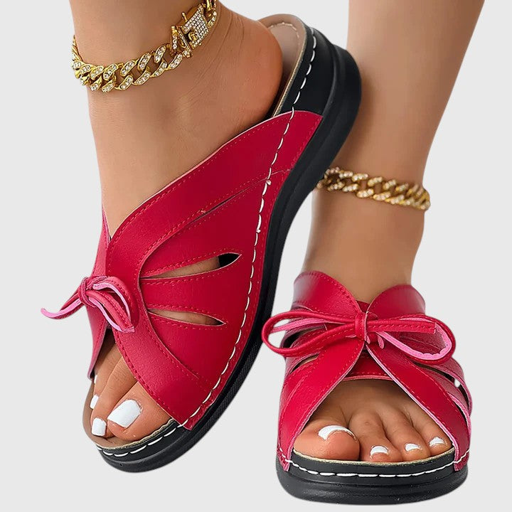 Darcy | Chic Slip-On Sandals with Bow