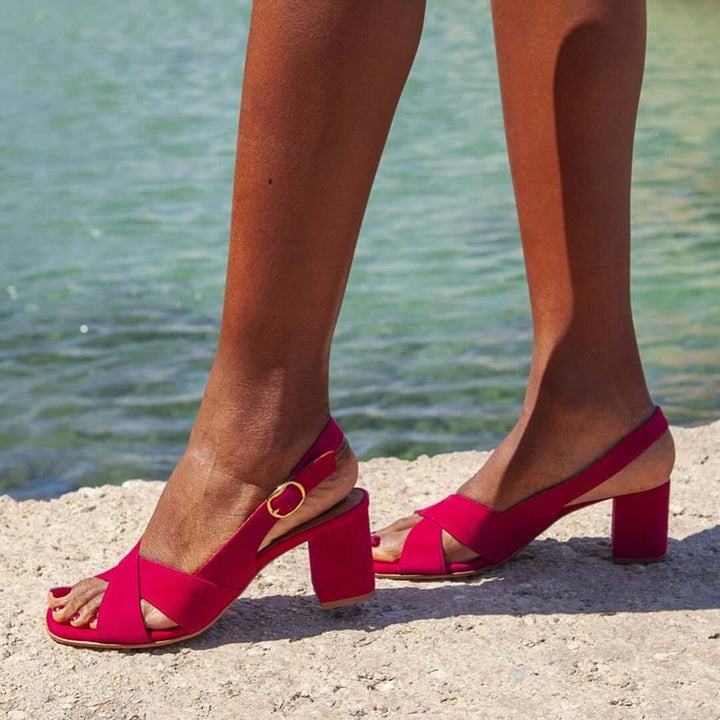 Celeste | Blue Summer Heeled Sandals in Blue
