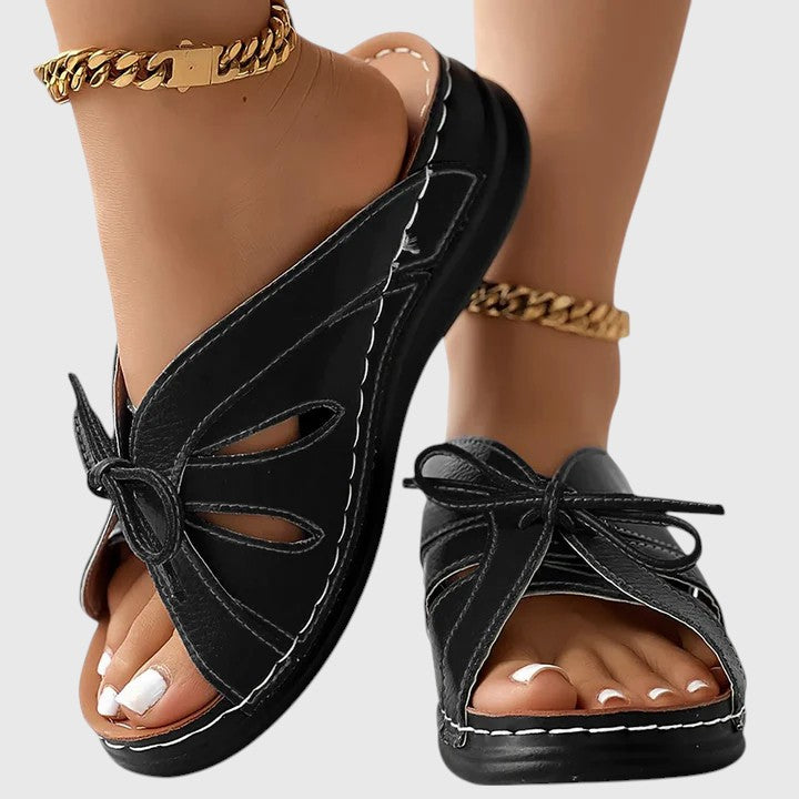 Darcy | Chic Slip-On Sandals with Bow
