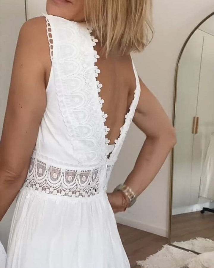 Circe | V-Neck Lace Cami Dress