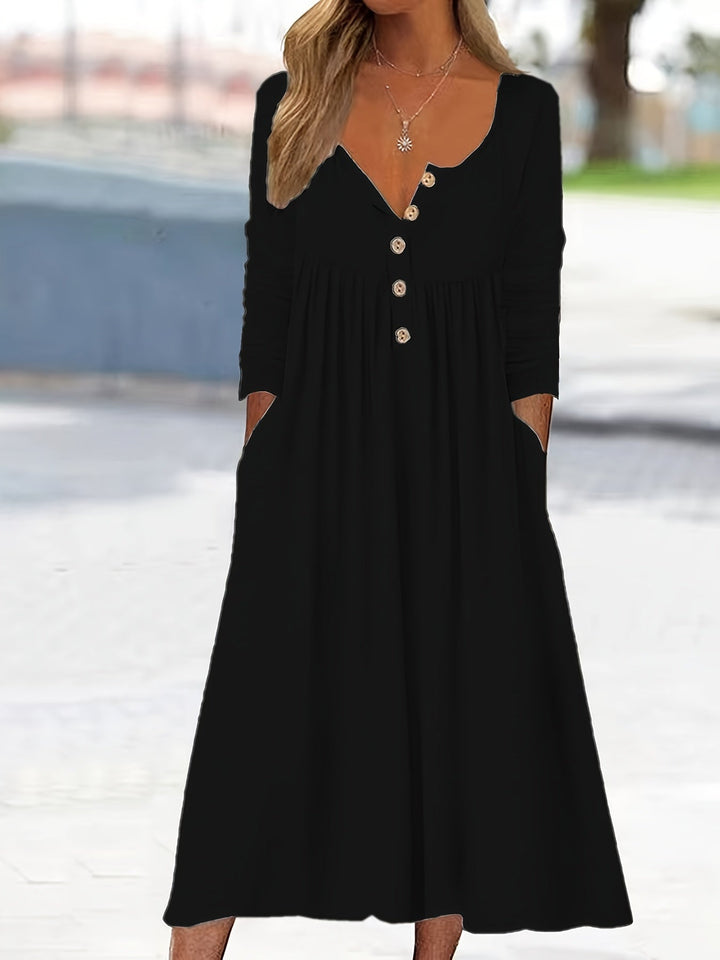 Zara | Front-Button Midi Dress