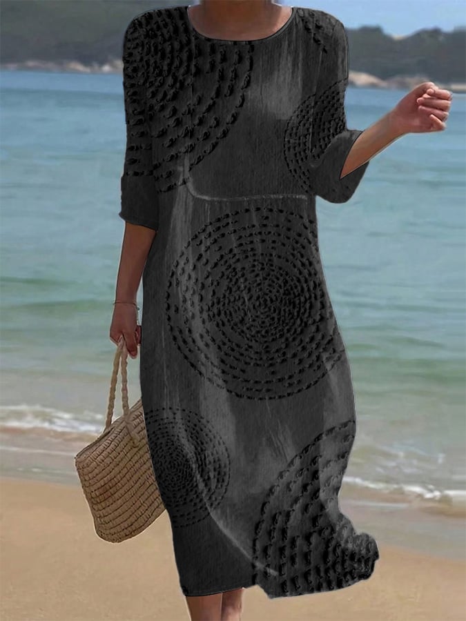 Casual Embroidered Dress