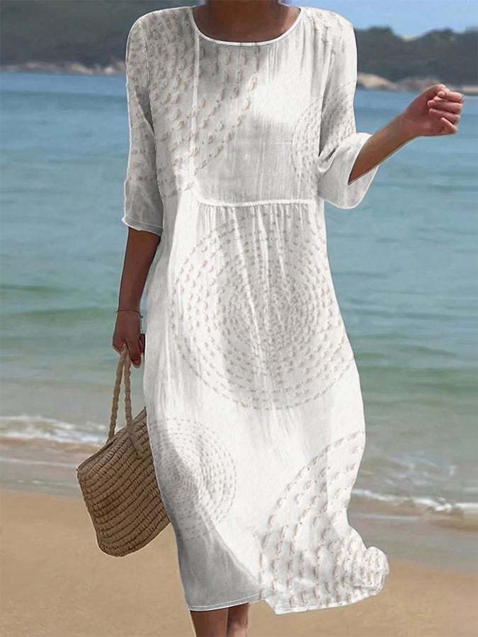 Casual Embroidered Dress