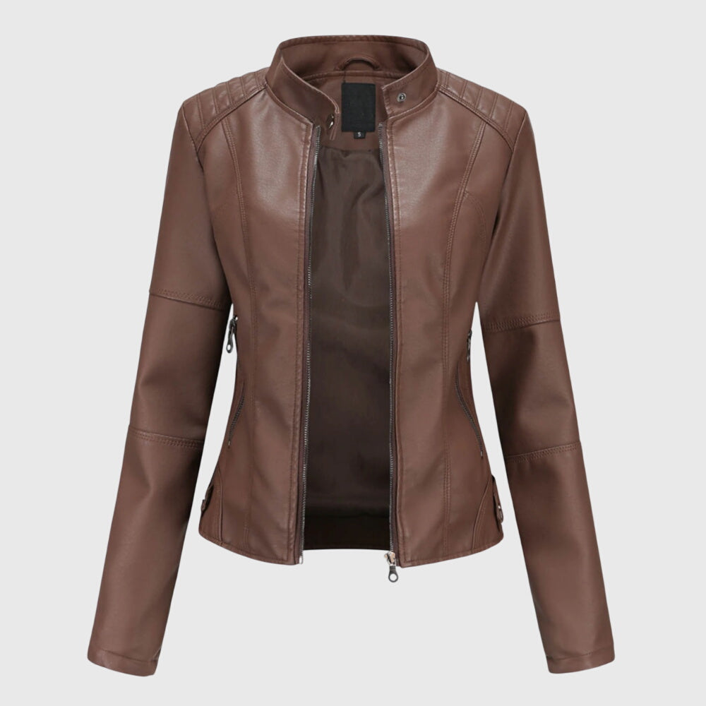 Giorgina™ | Elegant Women's Leather Jacket