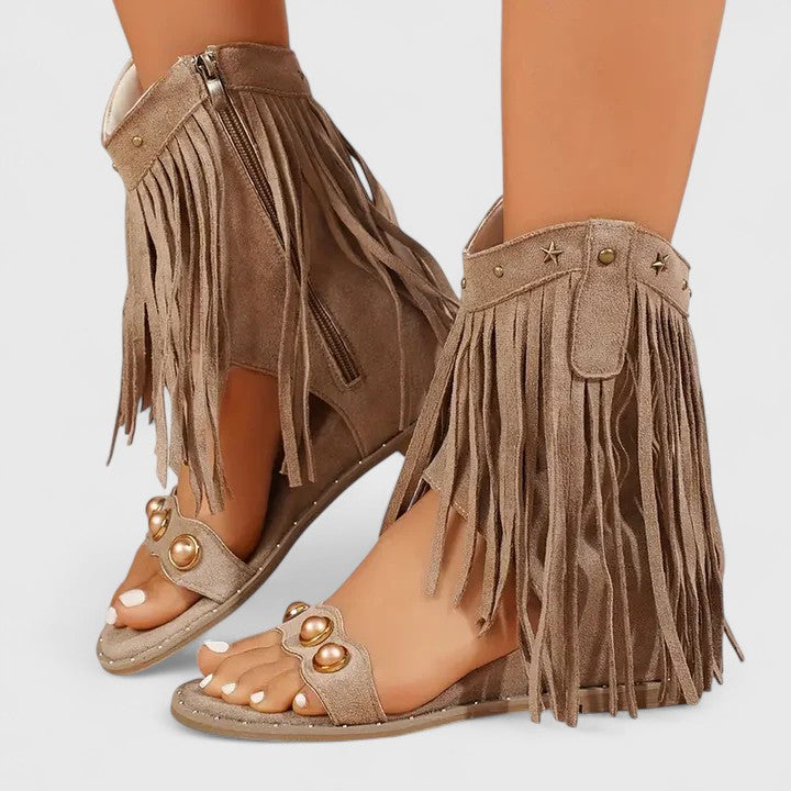 Eira | Chic Fringed Sandals