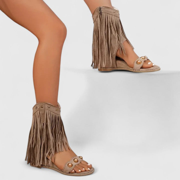 Eira | Chic Fringed Sandals