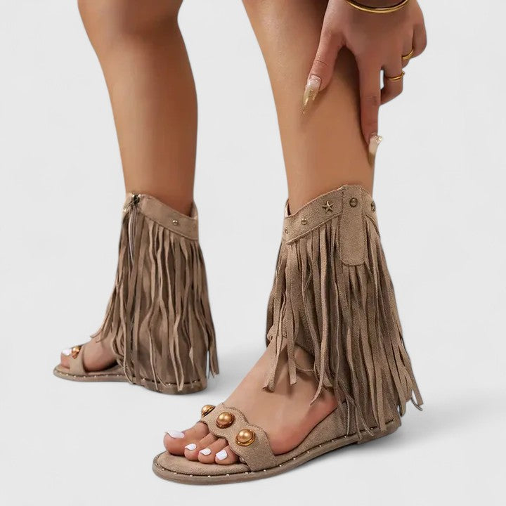 Eira | Chic Fringed Sandals