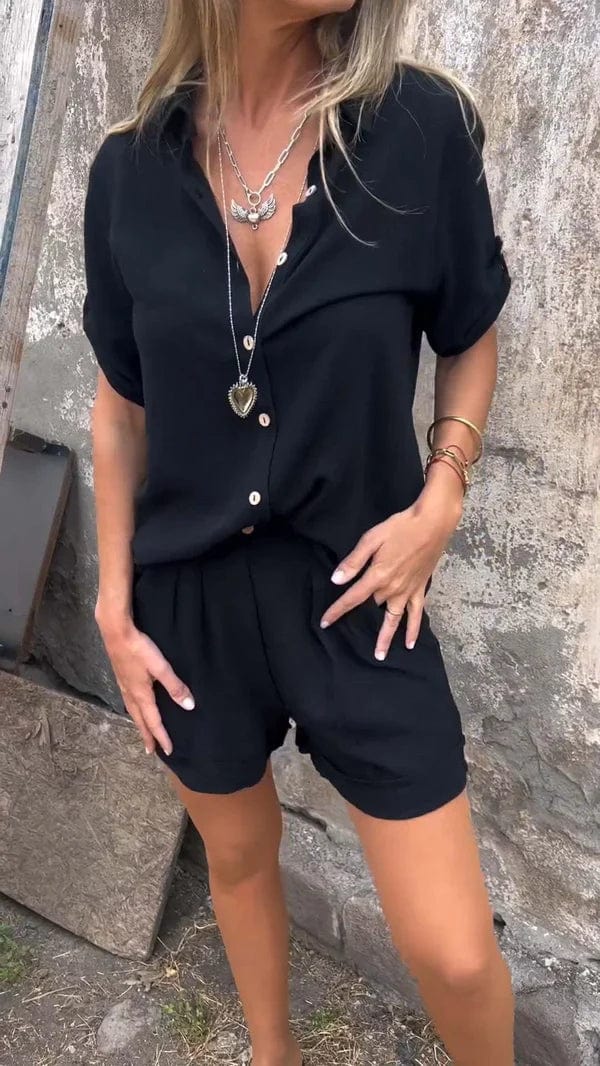 Melda | Lightweight Buttoned Set