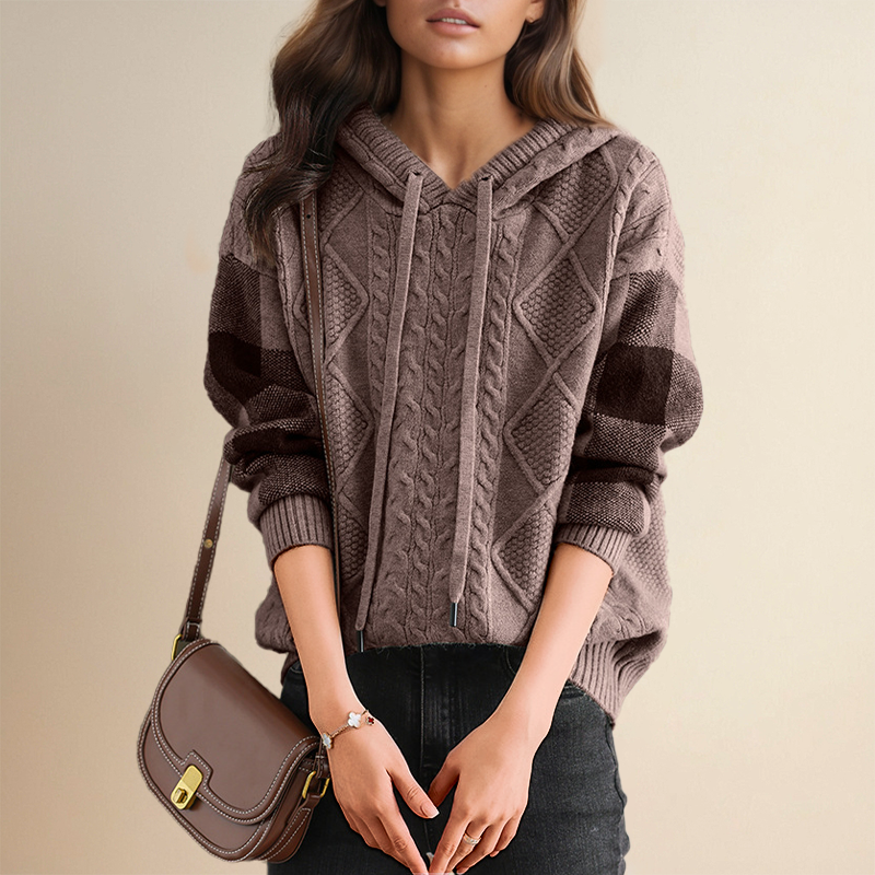 Emily | Cable-Knit Hooded Jumper