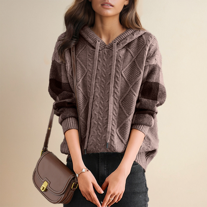 Emily | Cable-Knit Hooded Jumper