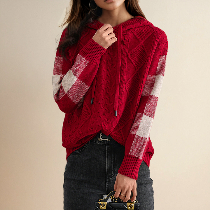 Emily | Cable-Knit Hooded Jumper