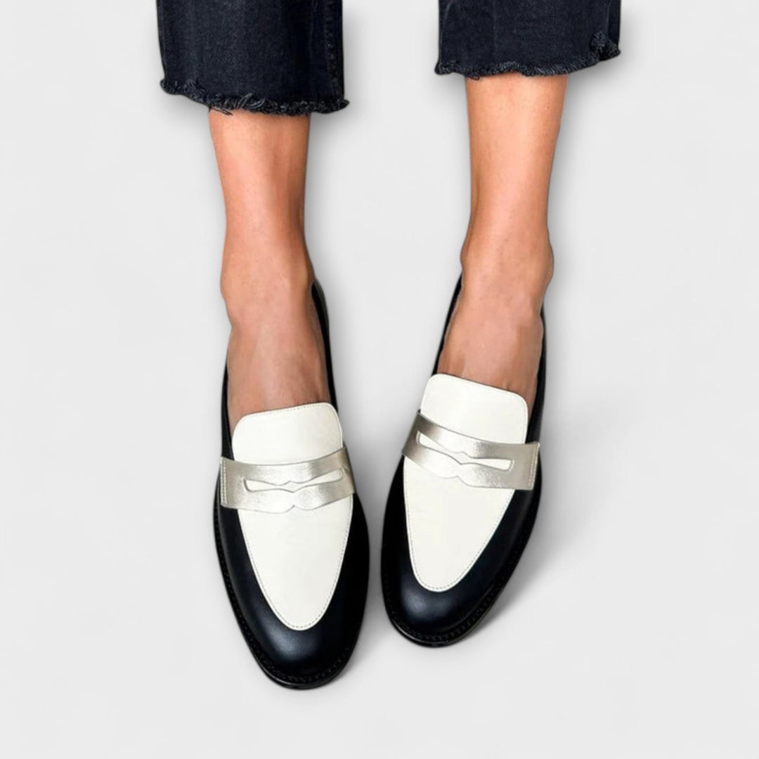 Xara™ | Black Metallic Loafers
