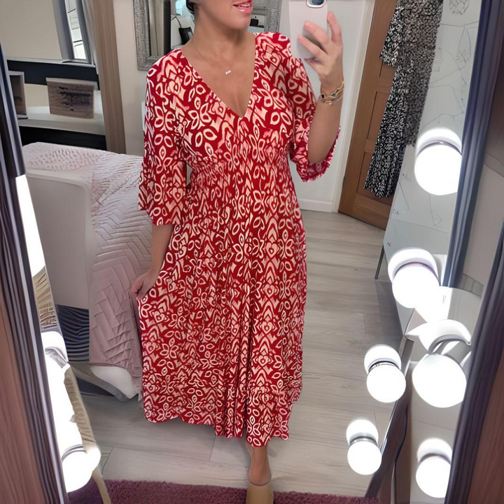 Lillia | Printed Boho Dress