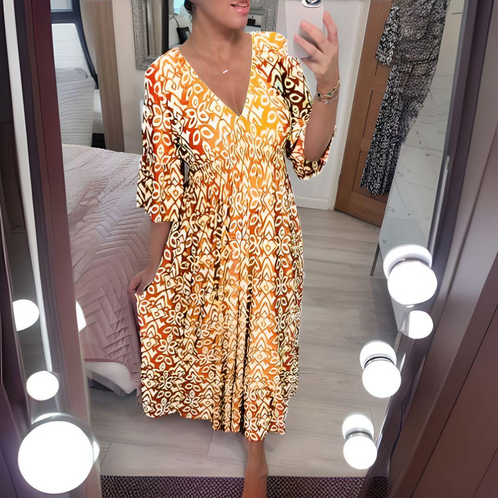 Lillia | Printed Boho Dress