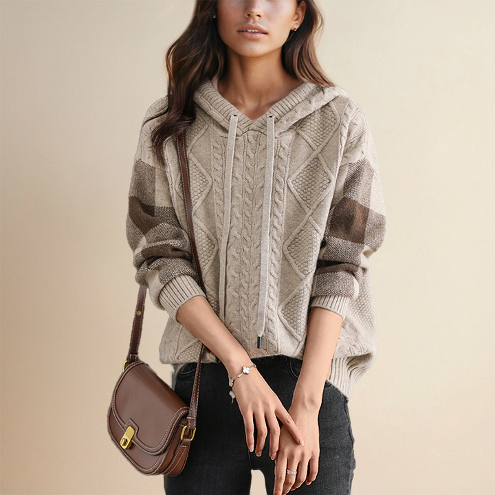 Emily | Cable-Knit Hooded Jumper