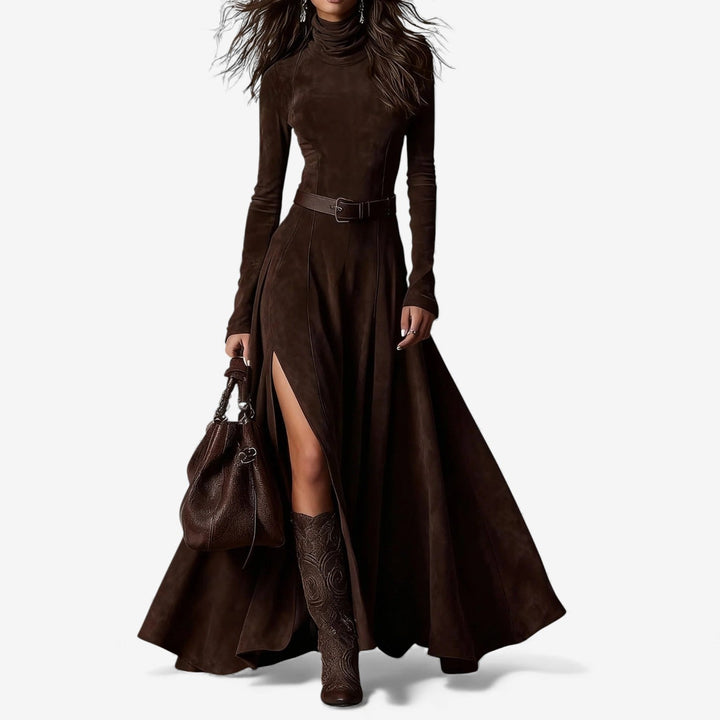 Elodie | Elegant Long Dress with Belt Included