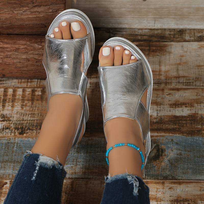 Baylie | Stylish Metallic Sandals
