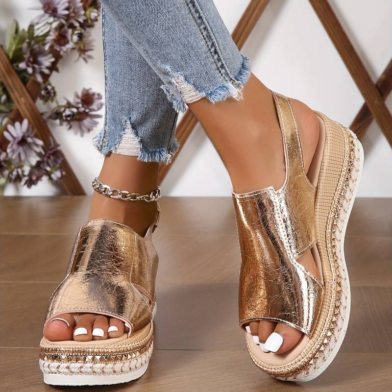 Baylie | Stylish Metallic Sandals