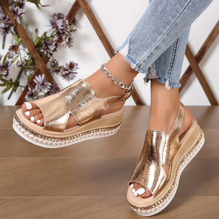 Baylie | Stylish Metallic Sandals