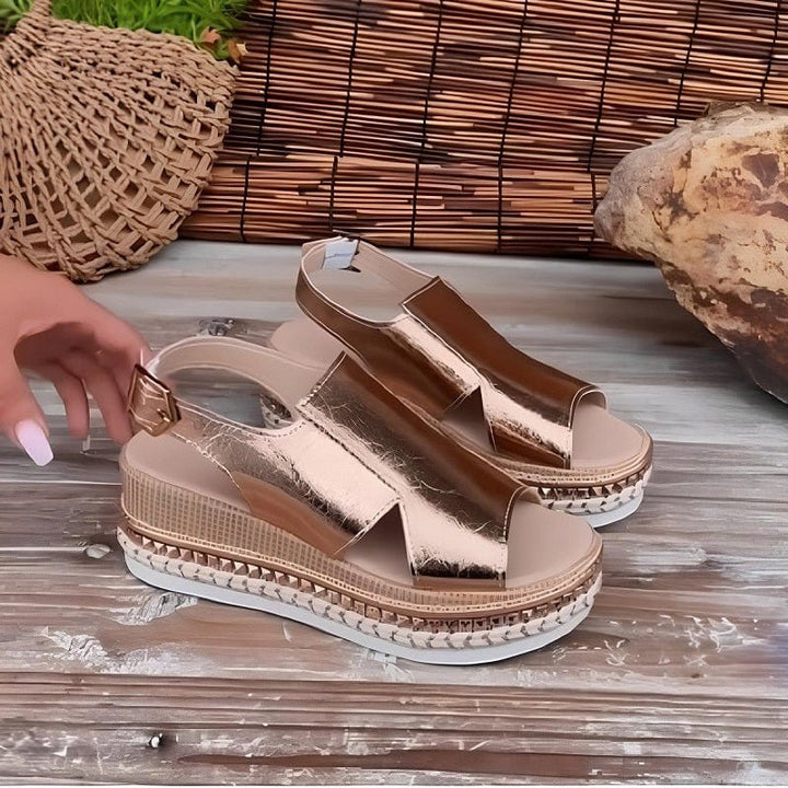 Baylie | Stylish Metallic Sandals