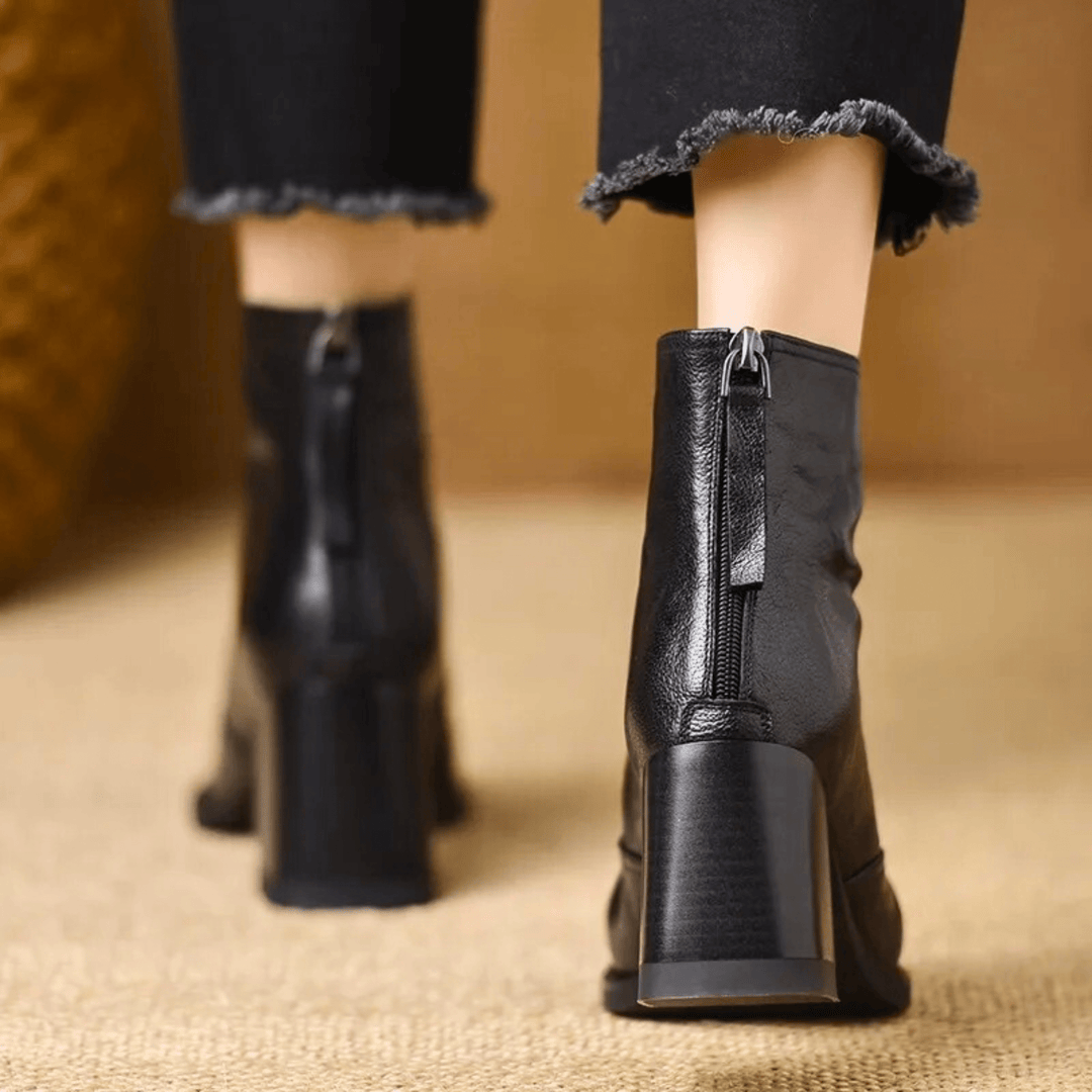 Claudia | Luxury Mid-Heel Ankle Boots